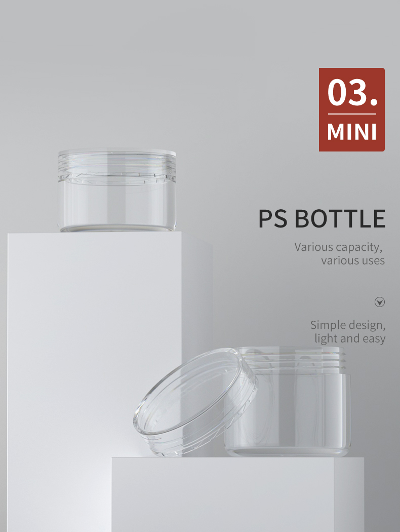 simple design clear jar